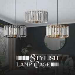 Ledsone Modern Crystal Glass Shade Mini Chandelier Pendant Light, Drum Shape E27 Ceiling Hanging Light White Without Bulb,30Cm - thumbnail 9
