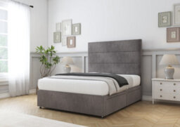"Comfort Rosa Slate Naples Divan Bed Base No Drawers - 26"" Strutted  4'6 Double" - thumbnail 4