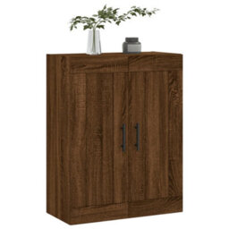 Berkfield Wall Mounted Cabinet Brown Oak 69.5X34X90 Cm Engineered Wood - thumbnail 4