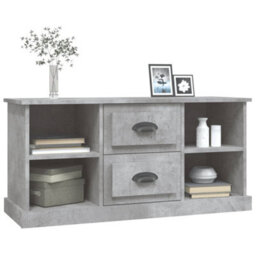Berkfield Durable Tv Cabinet Concrete Grey 99.5X35.5X48 Cm Engineered Wood - thumbnail 4