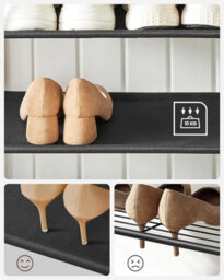 Songmics Vasagle Industrial Coat Stand With Shoe Rack And Bench, Hall Tree Rack With Movable Hooks, Top Bar, Rustic Brown And Black - thumbnail 5