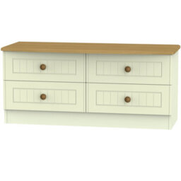 Lancaster 4 Drawer Bed Box In Cream & Oak (Ready Assembled) - thumbnail 6