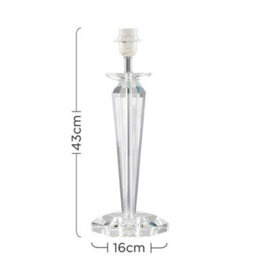 Valuelights Davenport Modern Clear Genuine K9 Crystal Table Lamp Base - thumbnail 9