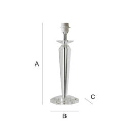 Valuelights Davenport Modern Clear Genuine K9 Crystal Table Lamp Base - thumbnail 8