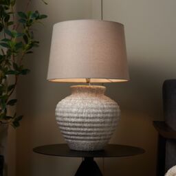 Inlight Riacho Round Matt Sand Effect Table Lamp - thumbnail 4