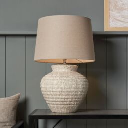 Inlight Riacho Round Matt Sand Effect Table Lamp - thumbnail 7