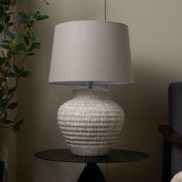 Inlight Riacho Round Matt Sand Effect Table Lamp - thumbnail 5