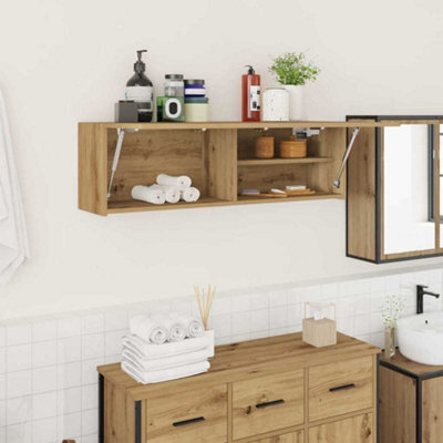 Vidaxl Bathroom Wall Cabinet Artisan Oak 100X25X30 Cm Engineered Wood - image 1