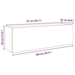 Vidaxl Bathroom Wall Cabinet Artisan Oak 100X25X30 Cm Engineered Wood - thumbnail 3