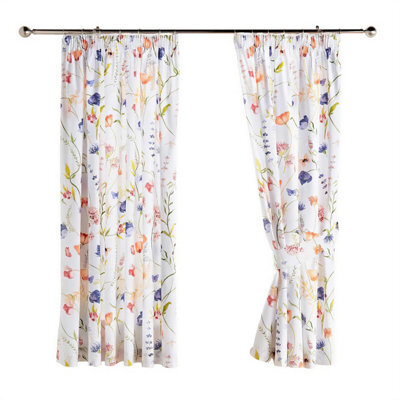 Belledorm Larissa Floral Curtains Multicoloured (72In X 66In)