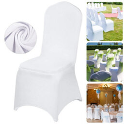 10Pcs Chair Covers Dining Spandex Slip Seat Cover Wedding Flat Anniversary - thumbnail 1