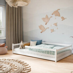 Arte Junior White 120 X 200Cm European Small Double Low Bed - Foam/bonnell Mattress Included - thumbnail 5