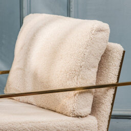 Nordlys Metal And White Bouclé Lounge Chair Vintage Style Living Room - thumbnail 7