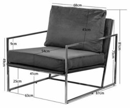 Nordlys Metal And White Bouclé Lounge Chair Vintage Style Living Room - thumbnail 6