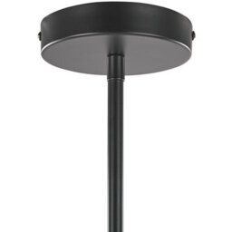 Wyld And Coco Black 6-Light Pendant Lamp 100 Cm Drop With White Glass Globe Shades, Industrial Modern Lighting - thumbnail 4