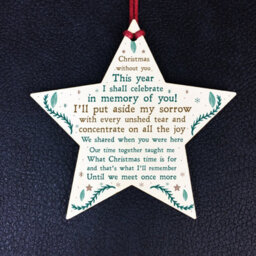 Red Ocean Memorial Sign For Mum Dad Nan Grandad Memory Plaque Christmas Tree Bauble Decoration - thumbnail 2