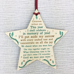 Red Ocean Memorial Sign For Mum Dad Nan Grandad Memory Plaque Christmas Tree Bauble Decoration - thumbnail 5