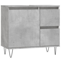 Berkfield Bathroom Cabinet Concrete Grey 65X33X60 Cm Engineered Wood - thumbnail 2