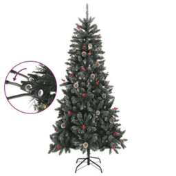 Berkfield Artificial Christmas Tree With Stand Green 240 Cm Pvc - thumbnail 3