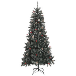 Berkfield Artificial Christmas Tree With Stand Green 240 Cm Pvc - thumbnail 2