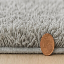 Uetian Luxury Silver Shaggy Rug 160X230 5Cm Deep Pile, Soft & Cozy Rectangular Carpet - thumbnail 2