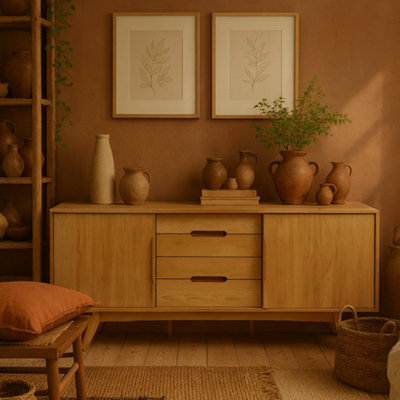 Wyld Haus Mossbloom Oak 2 Door 4 Drawers Sideboard 1800mm - image 1