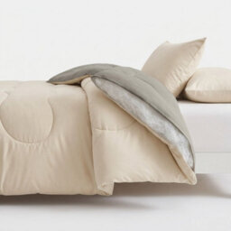 10.5 Tog Coverless Reversible Duvet Set Natural Soft Microfibre Quilt With Quilted Pillowcase Covers - thumbnail 6