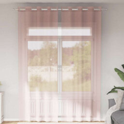 Walplus Voile Curtains With Grommets 2 Pcs Light Pink 140X300 Cm - thumbnail 1