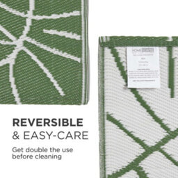 Homescapes Ada Botanical White & Green Outdoor Rug, 240 X 300 Cm - thumbnail 6