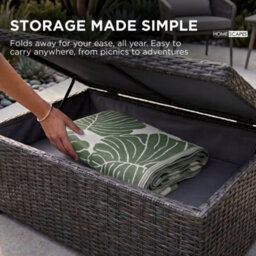 Homescapes Ada Botanical White & Green Outdoor Rug, 240 X 300 Cm - thumbnail 3