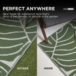 Homescapes Ada Botanical White & Green Outdoor Rug, 240 X 300 Cm - thumbnail 5