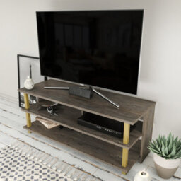 Decorotika Pueblo Tv Stand Tv Unit For Tv's Up To 55 Inches Gold Wenge - thumbnail 2