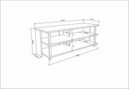 Decorotika Pueblo Tv Stand Tv Unit For Tv's Up To 55 Inches Gold Wenge - thumbnail 6