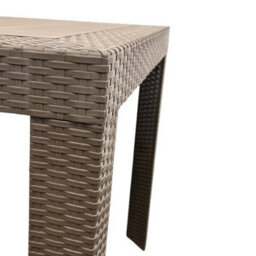 Brown Wicker Garden Table, Brown Wicker Patio Table, Brown Rattan Garden Table - thumbnail 4
