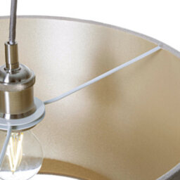Happy Homewares Contemporary Taupe Textured Linen Fabric 16 Lamp Shade With Satin Inner Lining - thumbnail 4