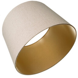 Happy Homewares Contemporary Taupe Textured Linen Fabric 16 Lamp Shade With Satin Inner Lining - thumbnail 5