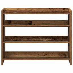 Berkfield Elegant Shoe Rack Old Wood 80X25X61.5 Cm Engineered Wood - thumbnail 4