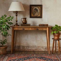 Wyld Haus Alberobello 2-Drawer Scandi Natural Mango Wood Writing Desk