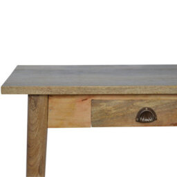 Wyld Haus Alberobello 2-Drawer Scandi Natural Mango Wood Writing Desk - thumbnail 5