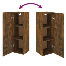 Berkfield Classic 5 Piece Tv Cabinet Set Smoked Oak Engineered Wood - thumbnail 9