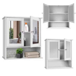 43 Inches Led Tv Stand Modern Adjustable Shelf Storage Cabinet For Living Room - thumbnail 7