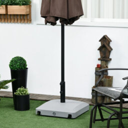 Outsunny Water Or Sand Filled Outdoor Market Parasol Base Stand With Wheels - thumbnail 9