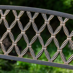 Garden Market Place Warwick Metal Garden Bench With Web Pattern Cast Iron Back - thumbnail 8