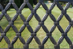 Garden Market Place Warwick Metal Garden Bench With Web Pattern Cast Iron Back - thumbnail 2