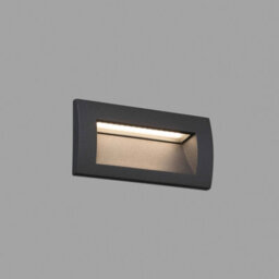 Luminosa Lighting Luminosa Sedna Led Outdoor Recessed Wall Light Dark Grey Ip65