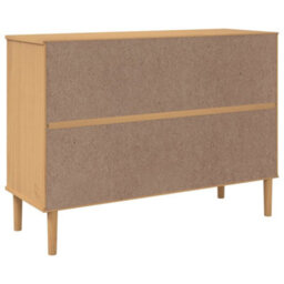 Berkfield Sideboard Senja Rattan Look Brown 112X40X80 Cm Solid Wood Pine - thumbnail 8
