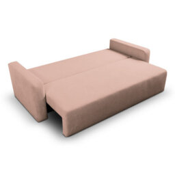 Furnishings For Less UK Mia 3 Seater Pink Cord Fabric Sofa Bed Full Back Versatile Pull Out Bed - thumbnail 2