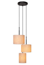 Lucide Maya - Pendant Light - 46 Cm - 3Xe27 - Black
