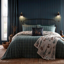 Dreams & Drapes Bear Walks Brushed Cotton Natural Duvet Cover Set - thumbnail 6