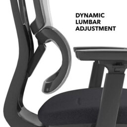Xample Shelby Mesh Back Operator Chair Black Ergonomic Office Chair With Dual Lumbar Support Adjustable Height Tilt Lock - thumbnail 7